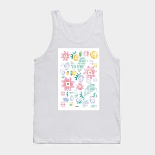 Cleanest White Grunge Floral Tank Top